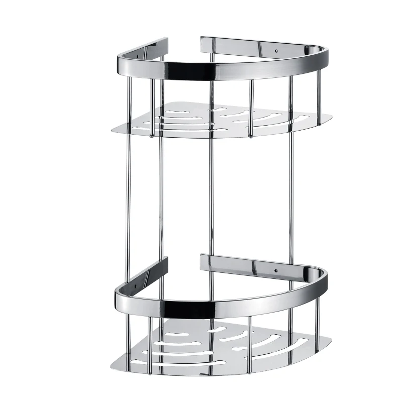 
Wall mounted bathroom shelves 2 tier 304 stainless steel shower rack 