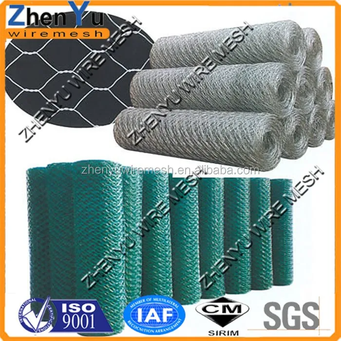 Galvanized hexagonal wire netting/chicken coop wire mesh/plastic coated chicken wire mesh