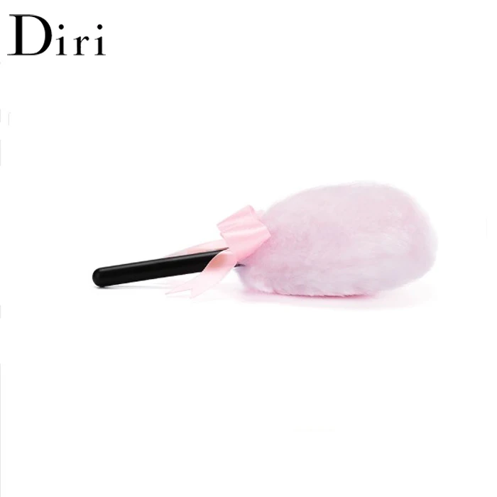 Beauty Cosmetic Plastic Handle Fluffy Cute Bowknot Plush Powder Puff