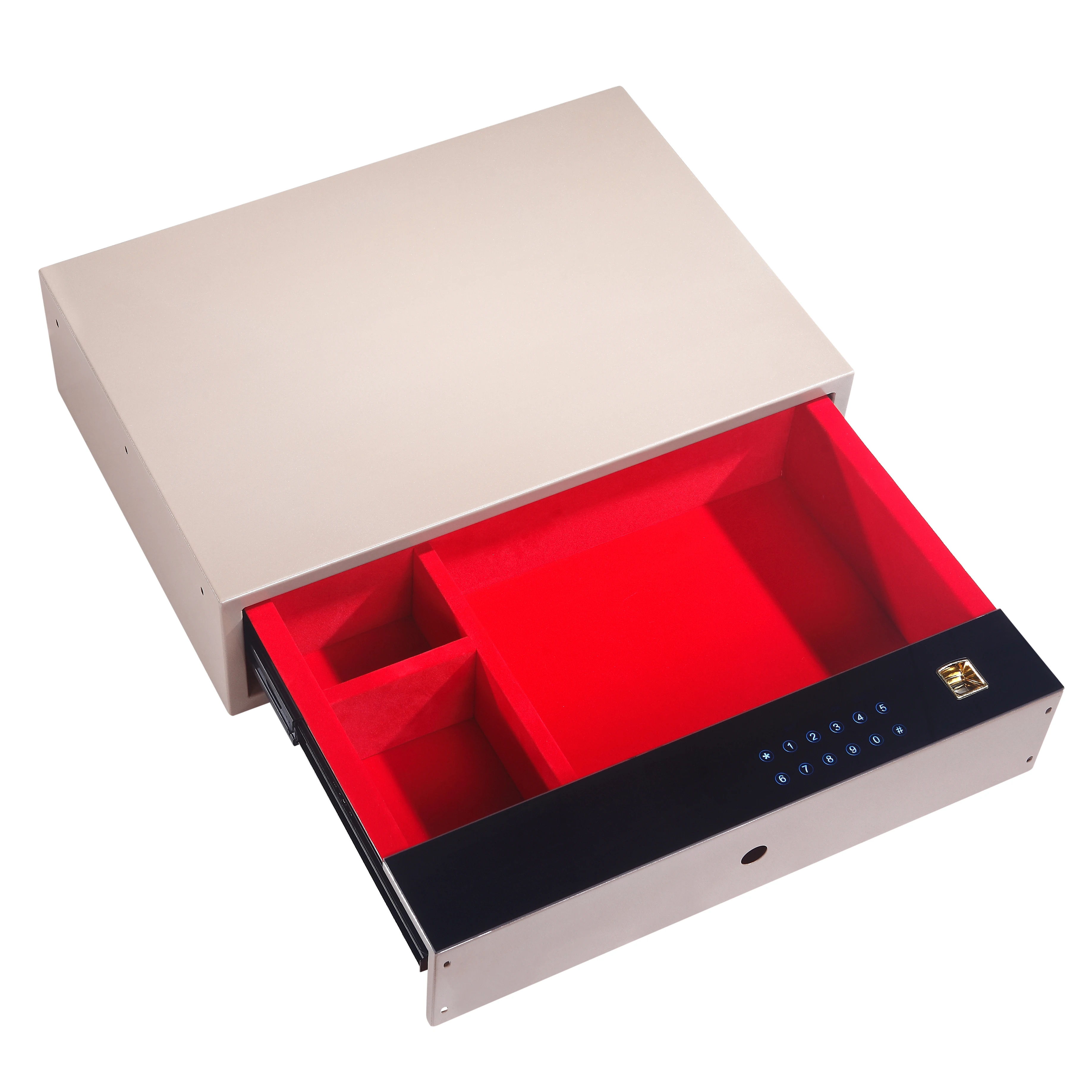 Блокировка отпечатков пальцев с сенсорным экраном и электронный цифровой Сейф с ящиками и шкатулкой для ювелирных изделий