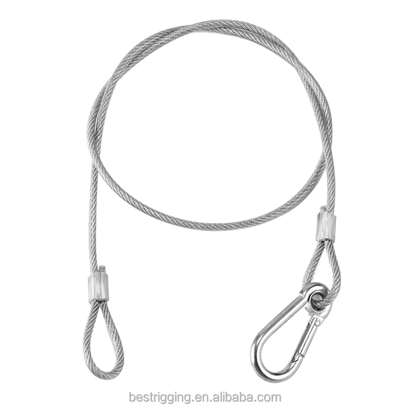 Stainless Steel Zinc plated safety snap hook with eyelet rigging wire rope snap hook