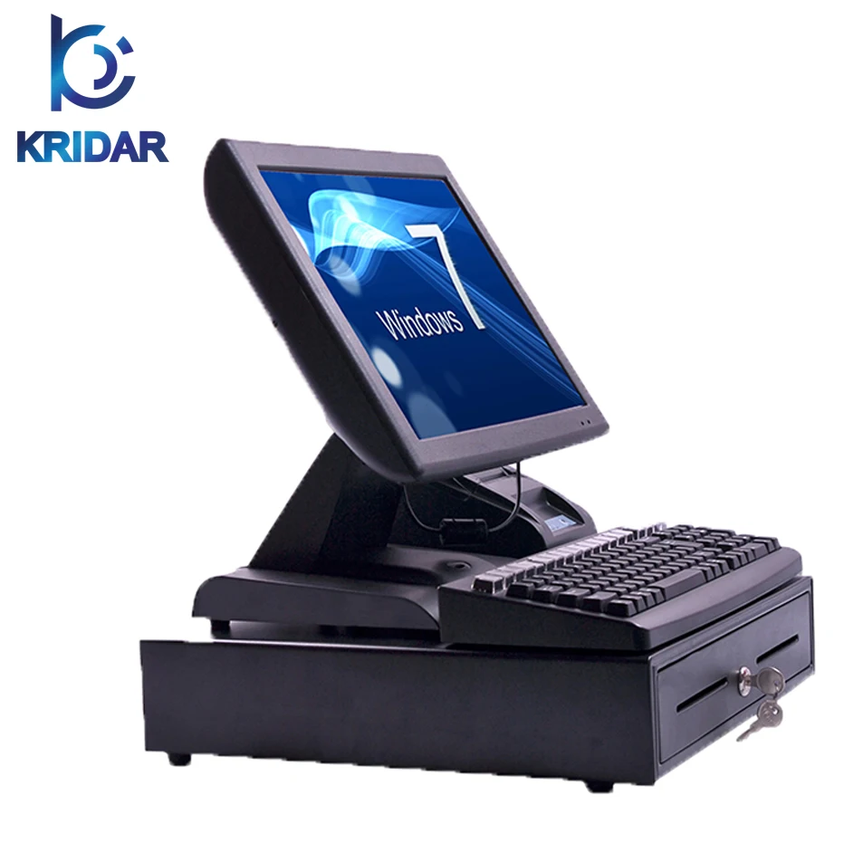 
 Горячая Распродажа 15 дюймов правда плоского POS системы кассовый аппарат с сенсорным экраном с Скрытая Мощность адаптера переменного тока  