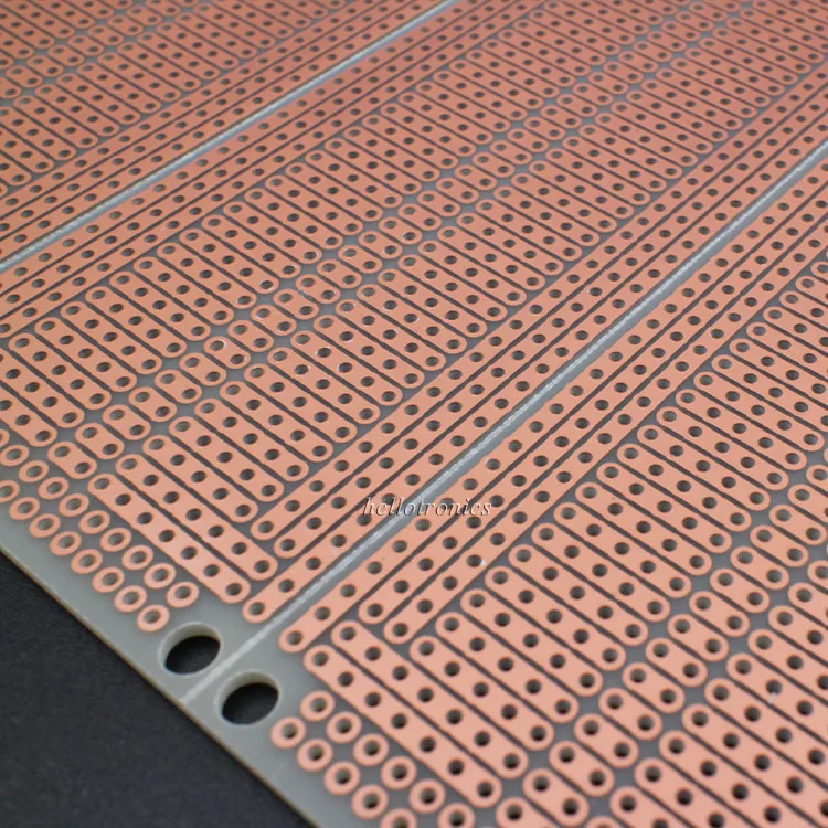 1 Sided PCB Matches 830 Tie Point Breadboard With Power Rails Solderable PC Breadboard