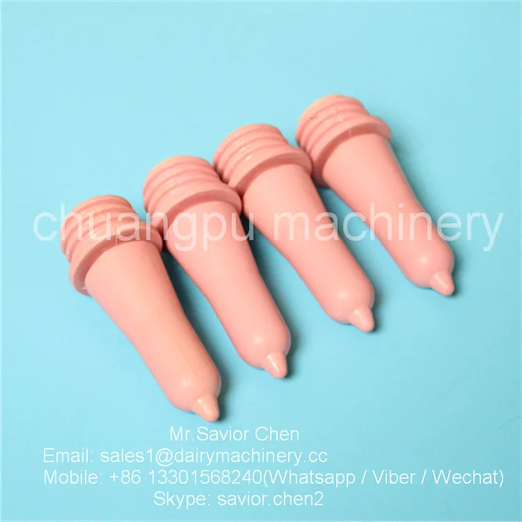 Dairy Farm Calf Feeder Nuk Rubber Material , Calf Teats