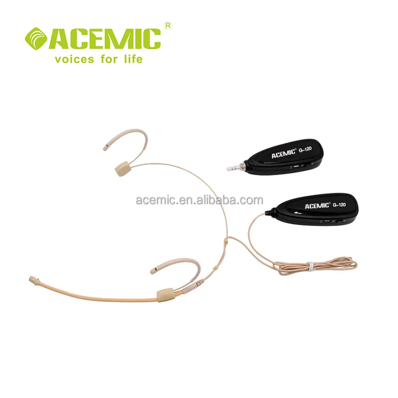 2,4 ГГц мини портативный беспроводной skincolor гарнитура микрофон система для обучения фитнес продвижение G-120