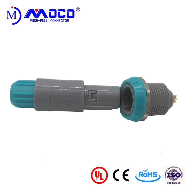 P Series Plastic Connector  PAG Male Plug PKG Female Socket 2 3 4 5 6 7 8 9 10 14 Pin Connector With Green Nut For Medical