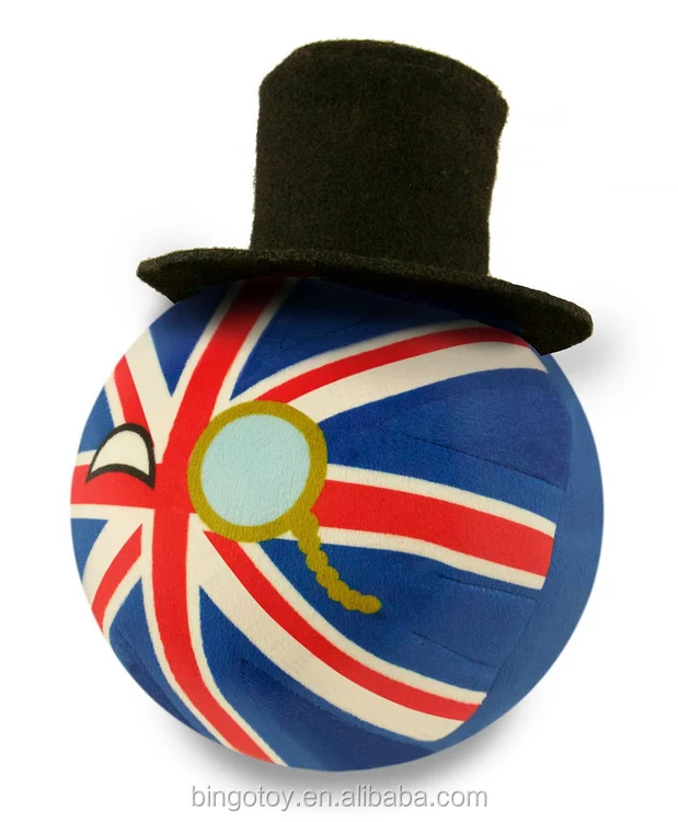 Custom Stuffed Plush Ball Toy Soft National Flag Personalized Expression Ball