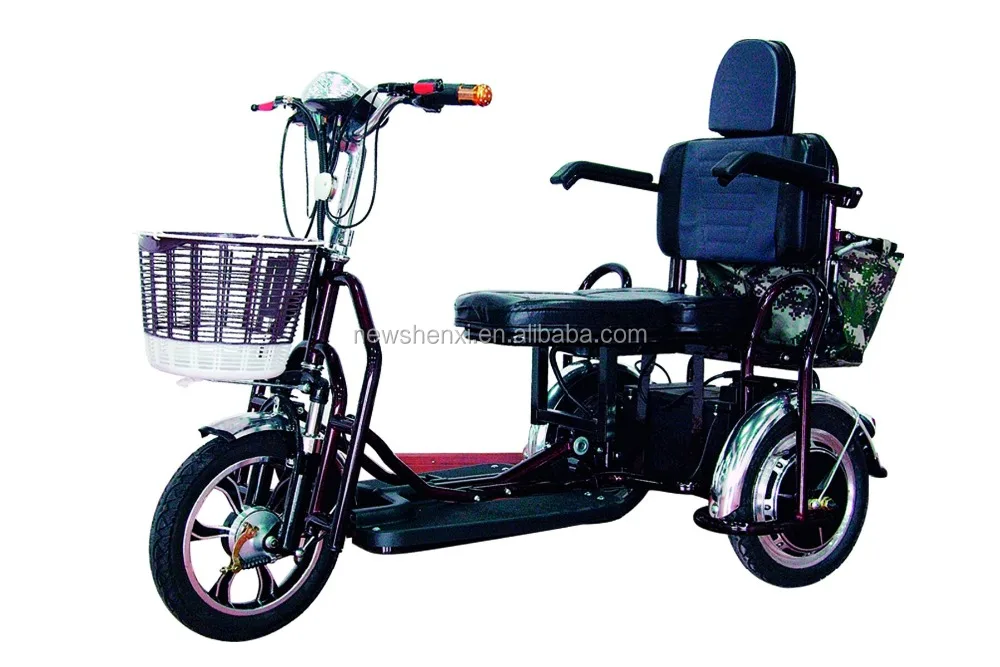 Manufacture Handicapped Electric Folding Tricycle Loading 150kg Brushless Motor Battery 48V