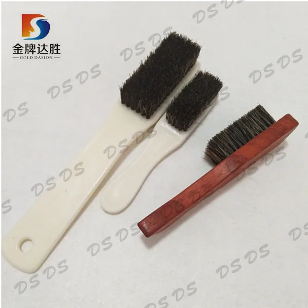 Деревянная щетка для чистки обуви с конским ворсом