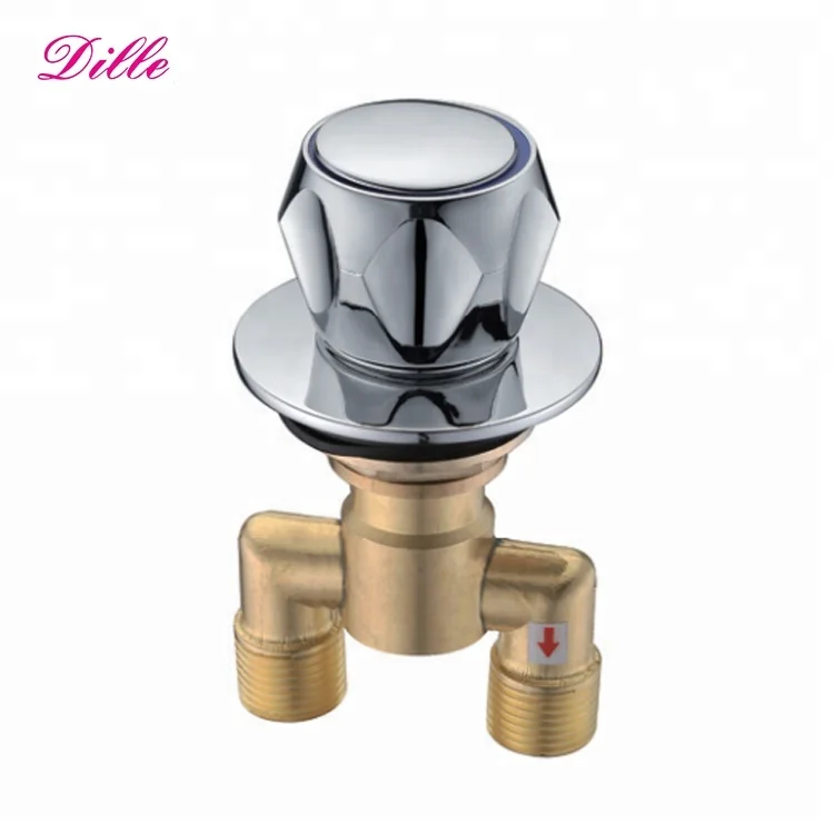 Copper Chrome Plated Control Water Flow Angle Outlet Faucet Valve  Hair Washing Bowl Faucet