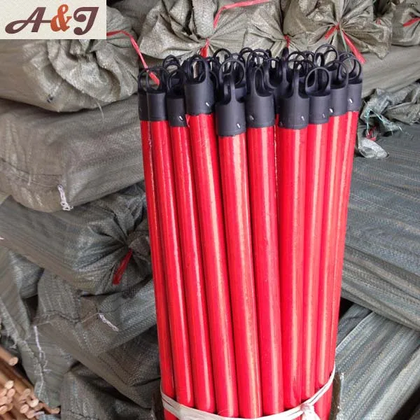 
eucalyptus logs PVC covered wood stick for broom grass 