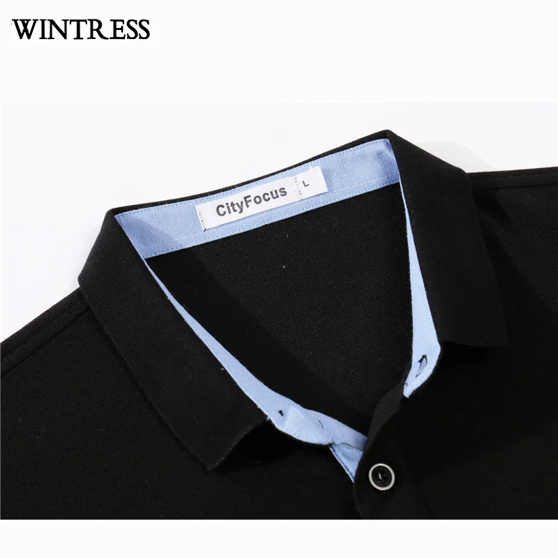 Wintress High Quality long sleeve polo t shirt custom man t-shirt