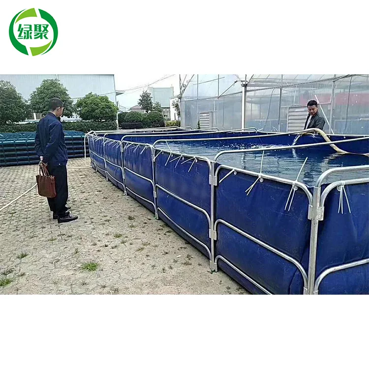 Custom 610gsm Pvc Tarpaulin Fish Farming Pond Water Tank Kolam Terpal Bulat