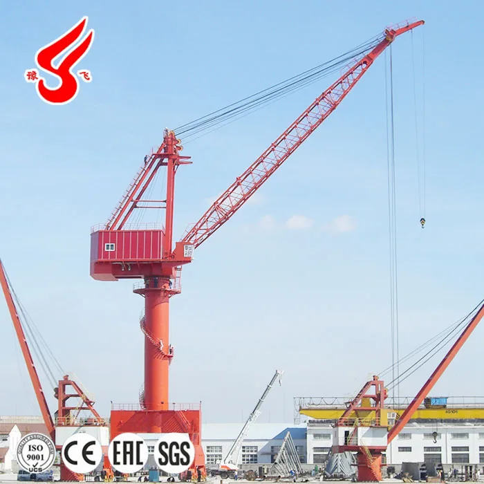Port level luffing harbour portal crane for construction site