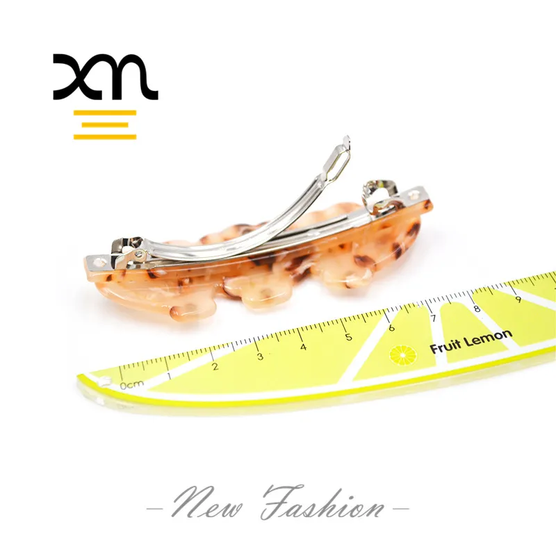 famous acetate shell hair barrette brands pink resin clips for girls hair accessories wholesale beauty designer hair clips