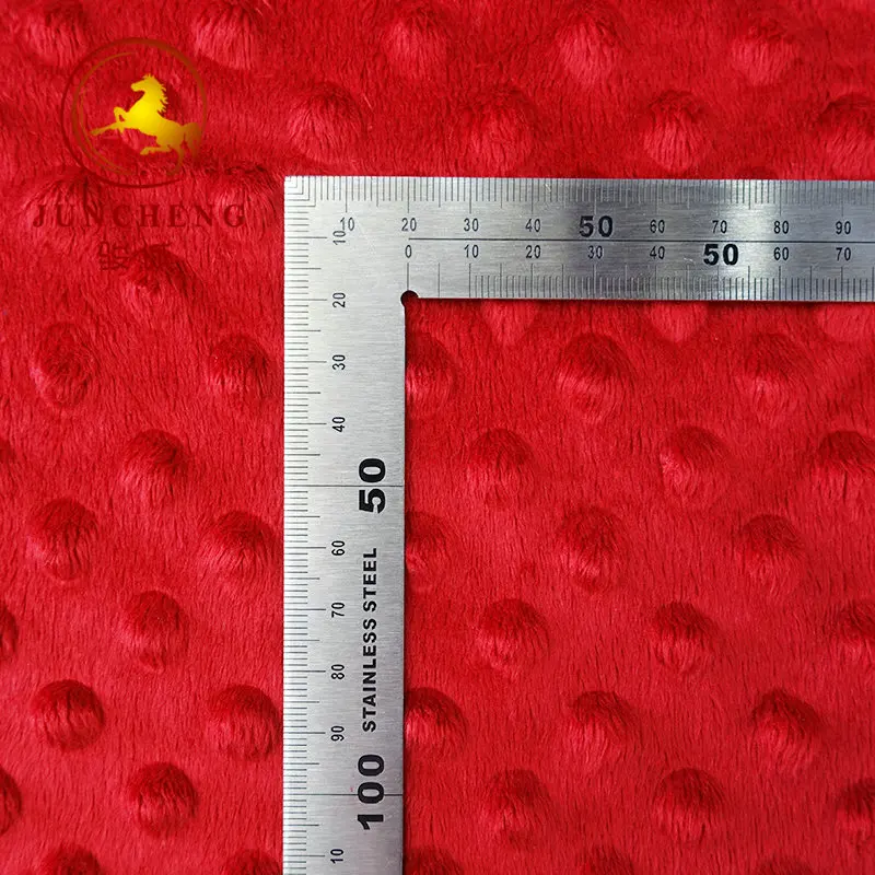 China trade assurance & gold supplier 100% polyester factory super soft dot fabric minky for home textile