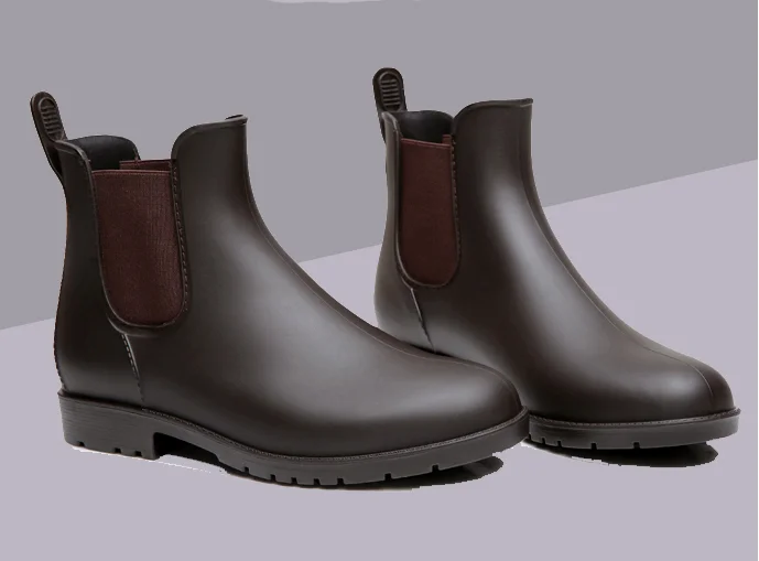 
Hotsale Unique Design Fashion Cheap Ankle Low Cut Men Pvc Rain Boot 
