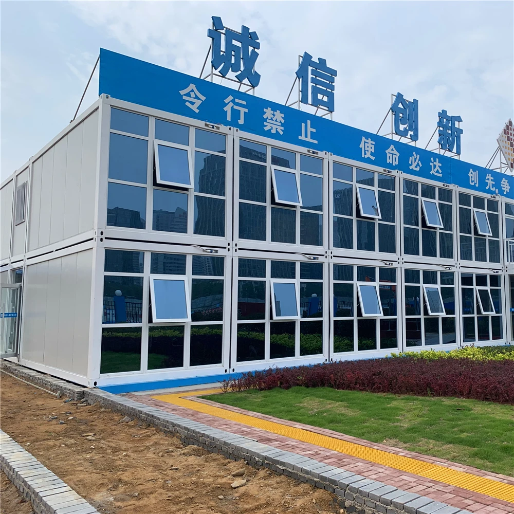 Low Cost Flexible High Construction Efficiency Prefab Light Steel Container House, fast shipping 20ft container home