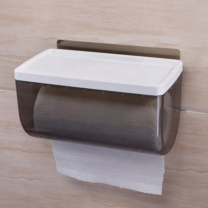 wall mounted ABS plastic toilet paper roll holder tissue holder storage rack