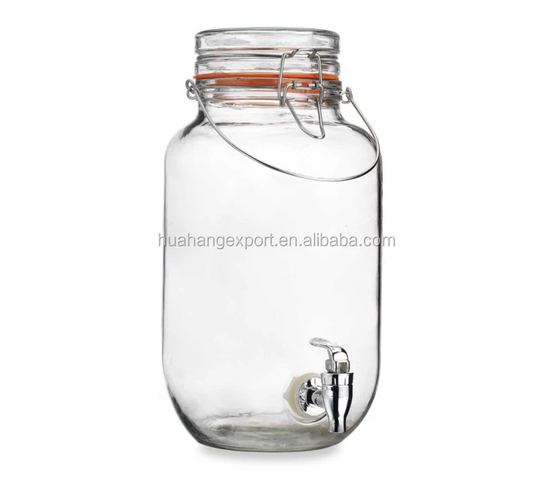 
large mason jar with tap and swing lid 