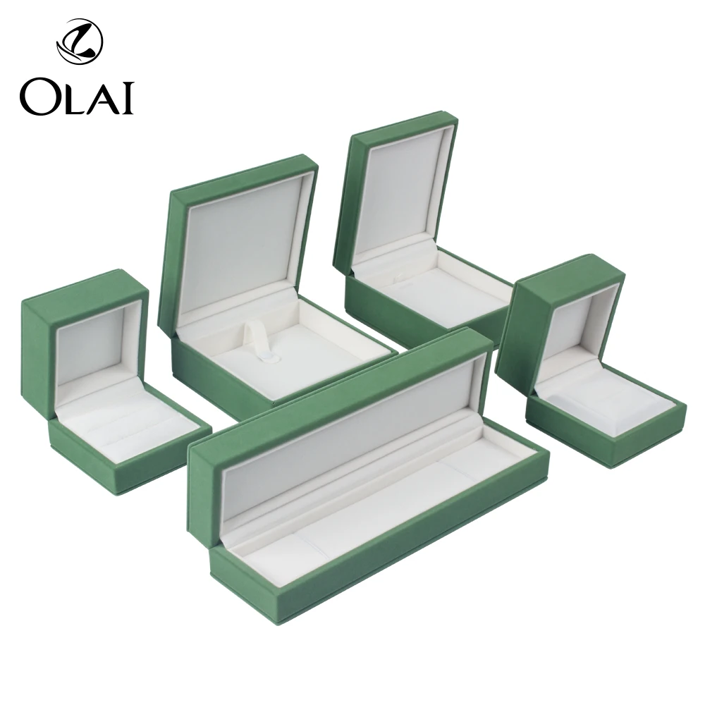 Luxury Custom Green Velvet Ring Box Jewelry Packaging Boxes,Ring Box