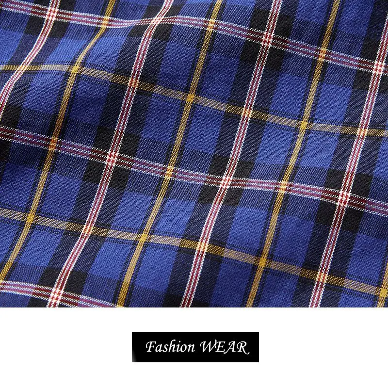 
Hot Sale Good Price Man Casual Plaid Shirt Fashion Custom Plaid Shirts Branded Low Price Casual Shirts 