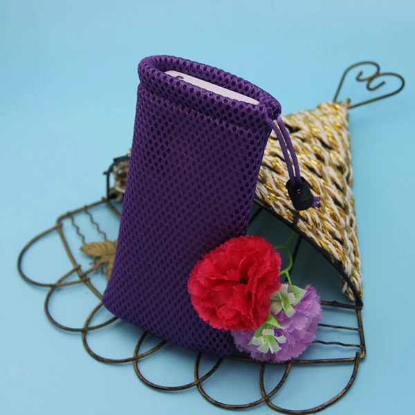 Wholesale Red Yellow Washing Poly Small Nylon Net Drawstring Pouches Mesh Soap Bag With Logo