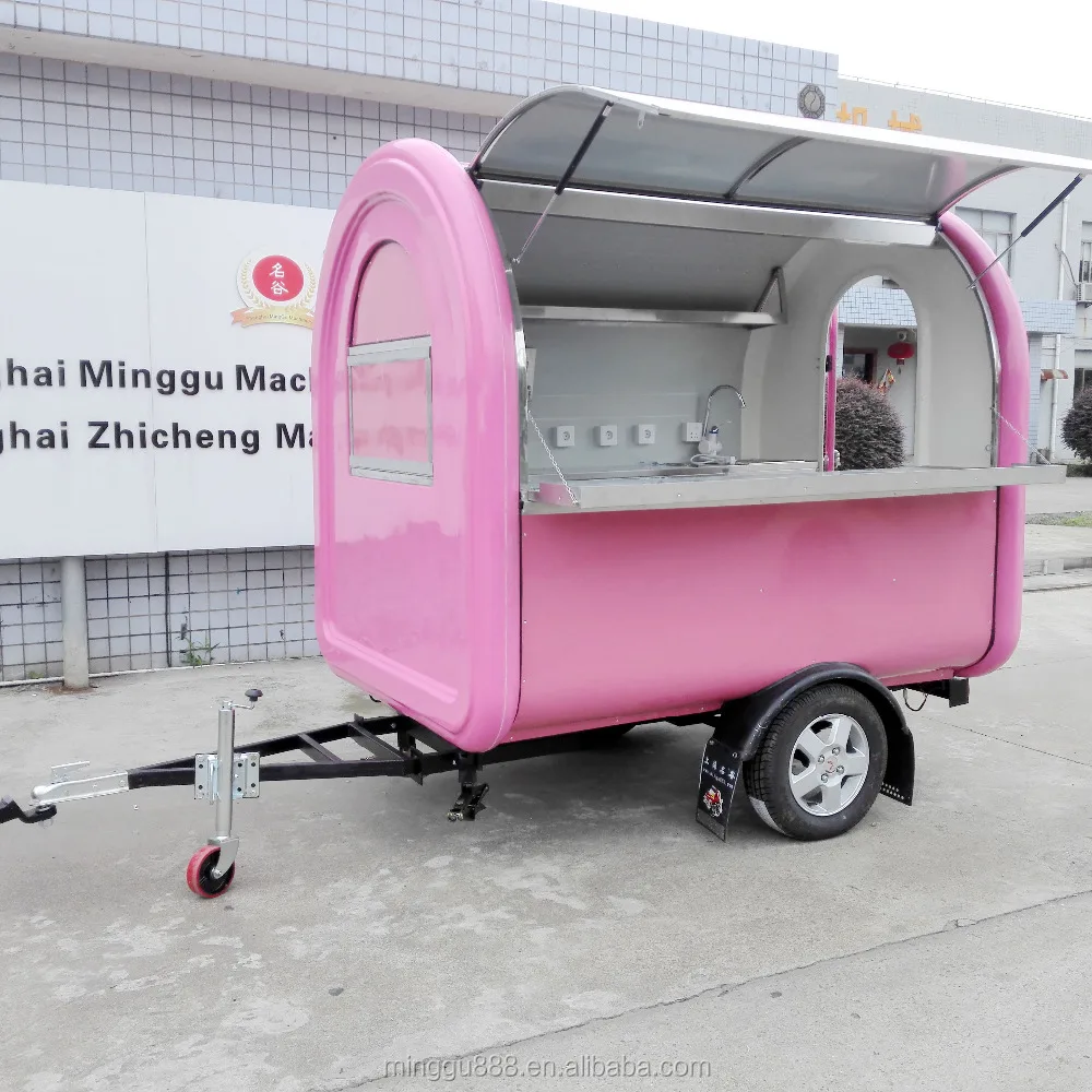 Customized Ice cream cart cupcake/sausage vending truck food trailer for sale