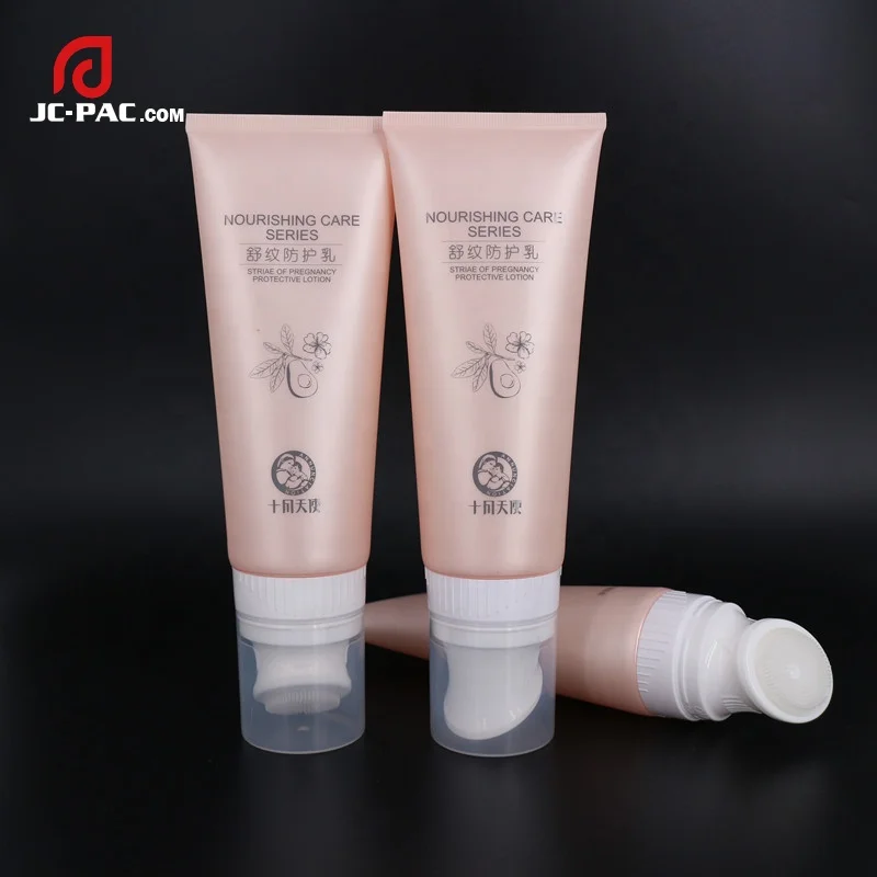 Plastic Cosmetic Eco-friendly Cosmetic Packaging Face Cream Facial Cleanser Dome Massage Silicone Applicator