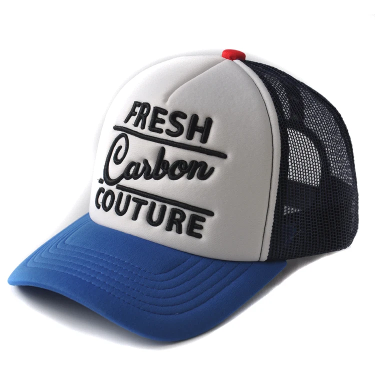 private label mesh cap custom 3d Embroidery logo foam trucker hats