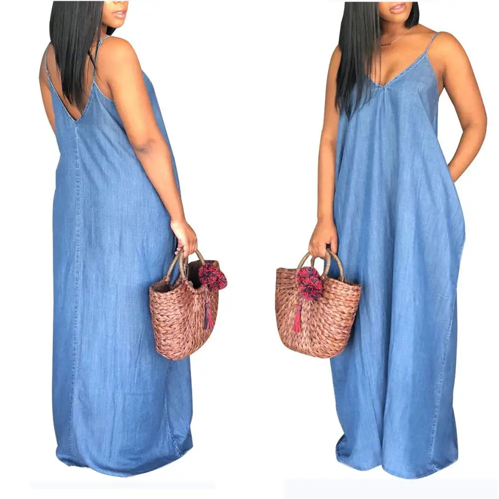 80409-MX140 simple desgin women maxi sleeveless casual dress