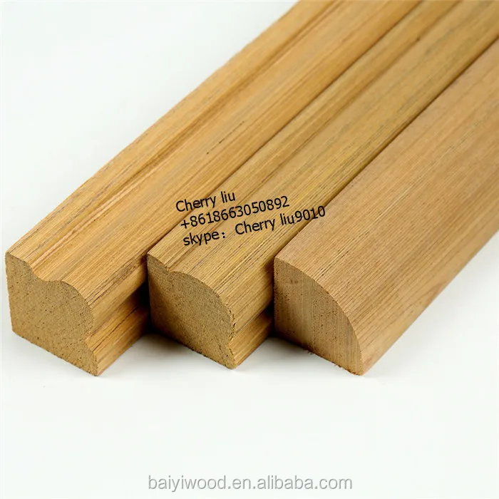 
decorative Recon teak wood beading margin moulding 