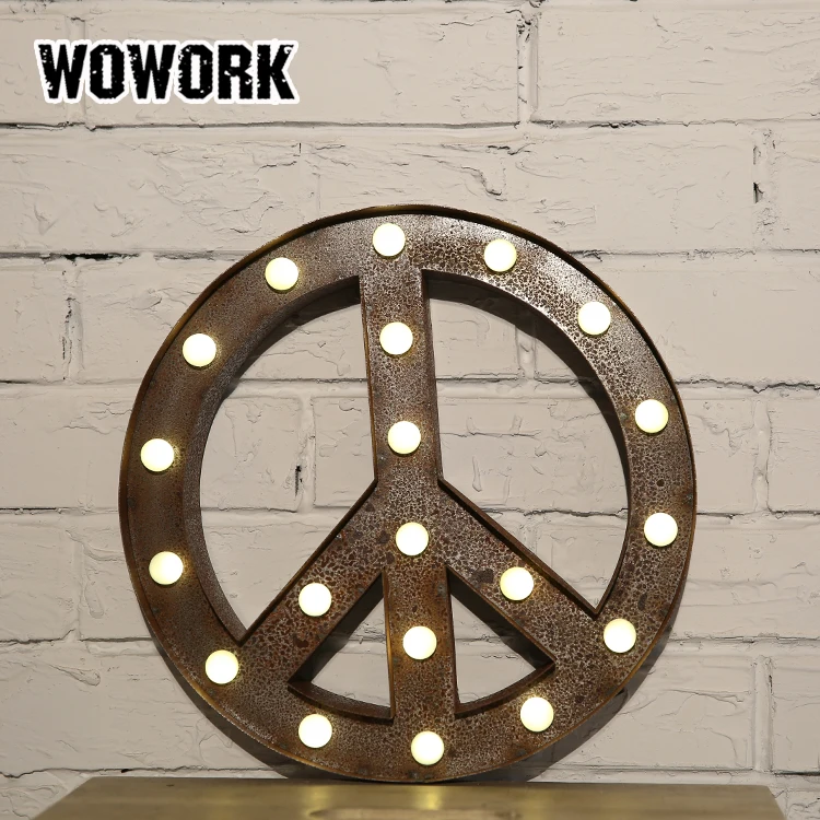 2024 WOWORK Vegas battery driven Metal craft LED Circus Letter Light for home decoration