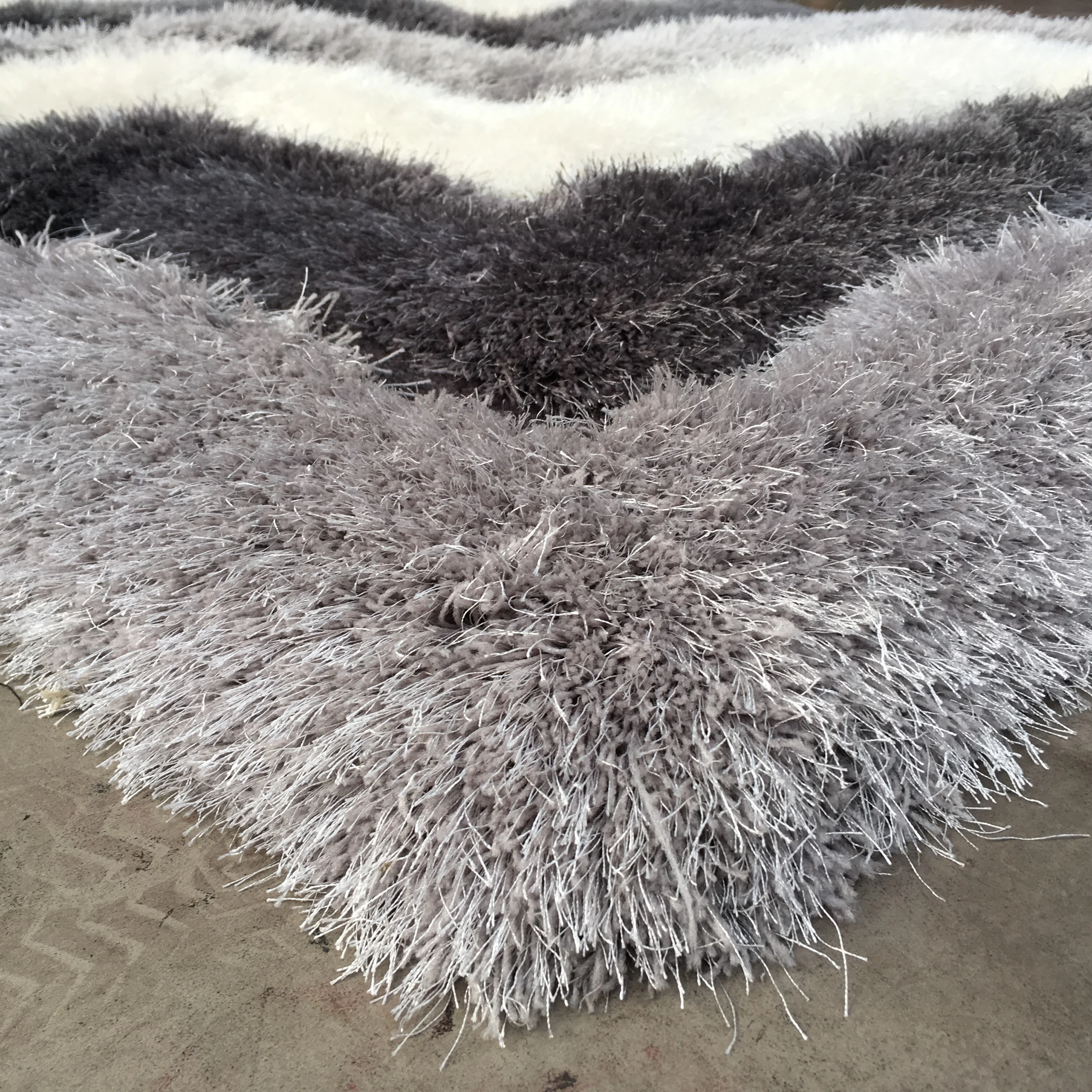 New arrival modern area luxury Extra Large area size big wave 3D living room rugs carpet