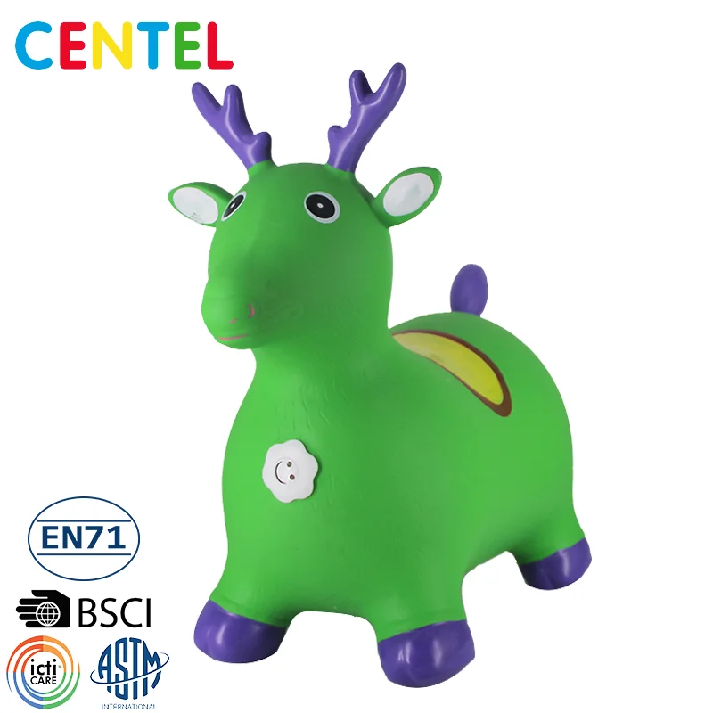 
PVC Inflatable jumping riding animal with music 