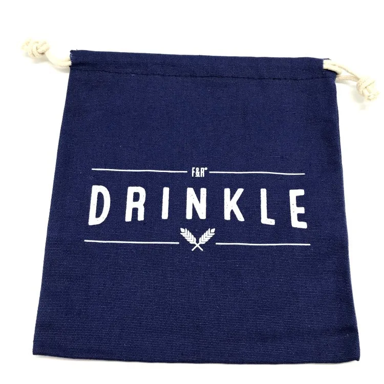 New Wholesale Cotton Fabric Jean Denim Cloth Drawstring Pouch Bag