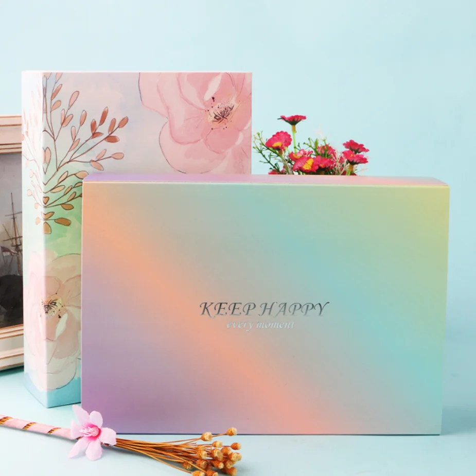 Small MOQ 6 Dividers Cheesecake Cupcake Paper Box Cake Drawer Box With Bag