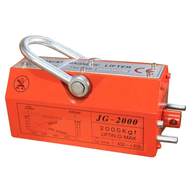 high quality 500kg 1000kg  5000kg max permanent magnetic lifter steel plate lifting magnet equipment