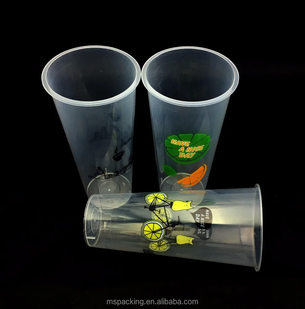 Heart shaped clear plastic cups shapes custom printed disposable PP tall plastic drinking cups wholesale