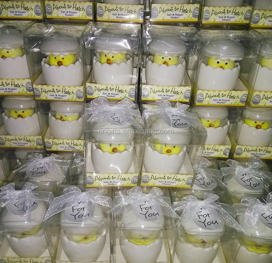 Ywbeyond About to Hatch Ceramic Chicken Salt and Pepper Shakers Baby shower favor Return Gift New Born Baby Party