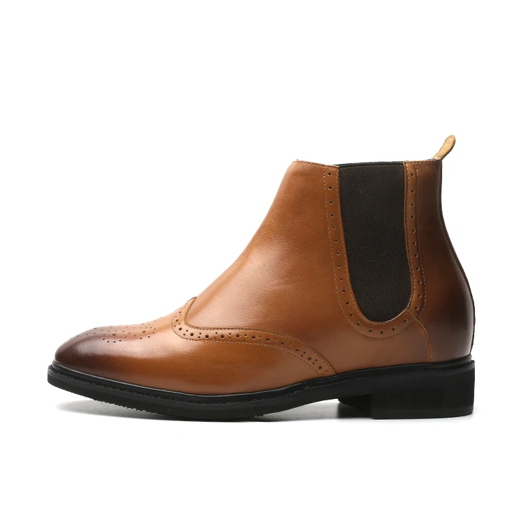 C&F New Arrivals Height increasing Men Boots elevator Shoes hidden heel high footwear