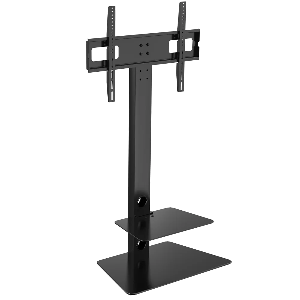 MG Universal Floor TV Stand with Mount and Audio Shelf for 32 to 60 inch LCD LED OLED QLED Flat Panel and Curved TVs