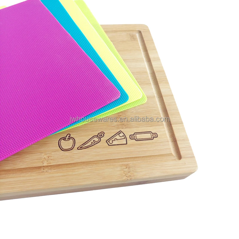 New product bamboo pp cutting chopping board set