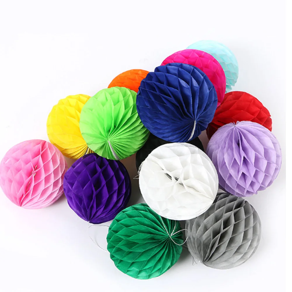 3-дюймовый антикварные ткани красочные украшения для вечеринок Свадебные Круглые Сотовые Фонари мяч