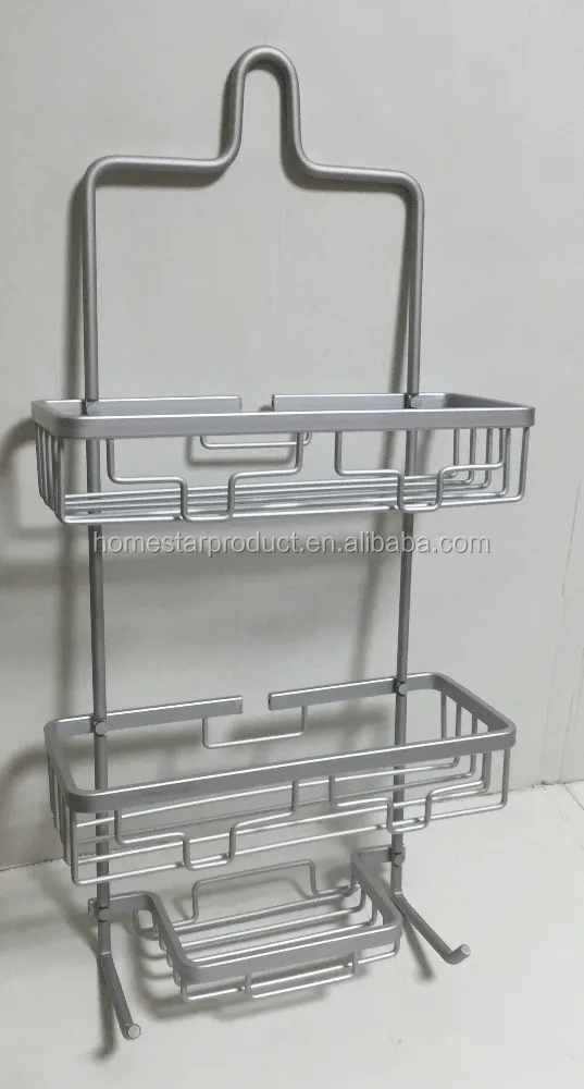 
Aluminum tesion pole shower caddy 