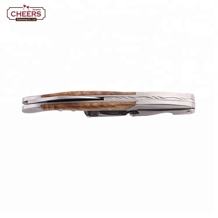 Professional Wine Opener, Natural Rosewood All-in-one Waiters Corkscrew, Bottle Opener and Foil Cutter