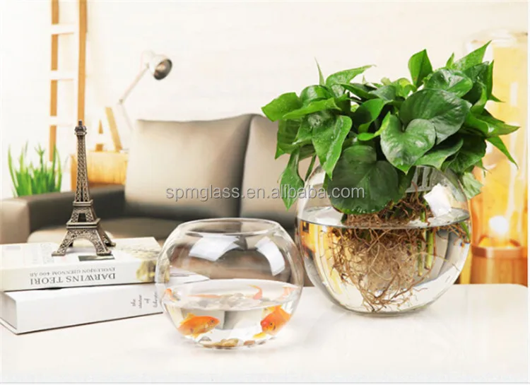 round wholesale glass fish bowls for centerpieces as decoration