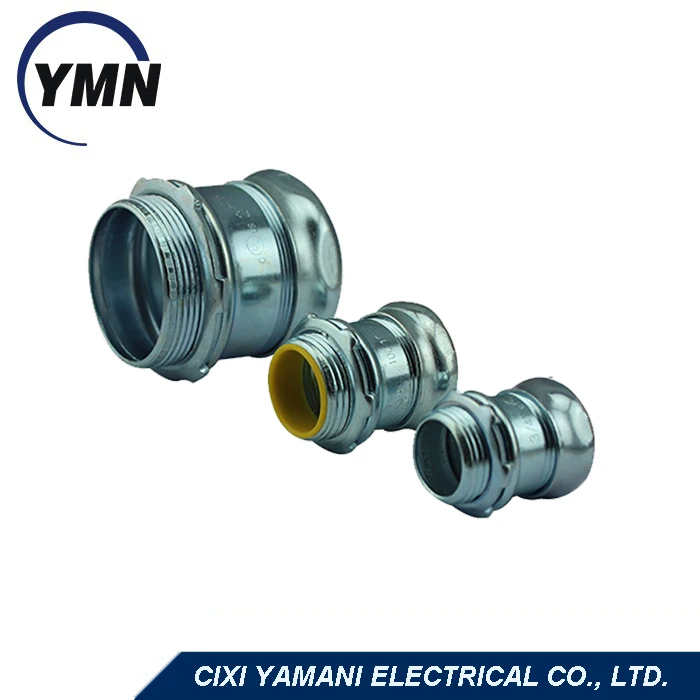 
Zinc Plated Steel EMT Connector Compression Type 