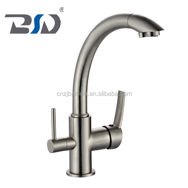 China OEM brass 3 ways drinking water purified water kitchen faucets