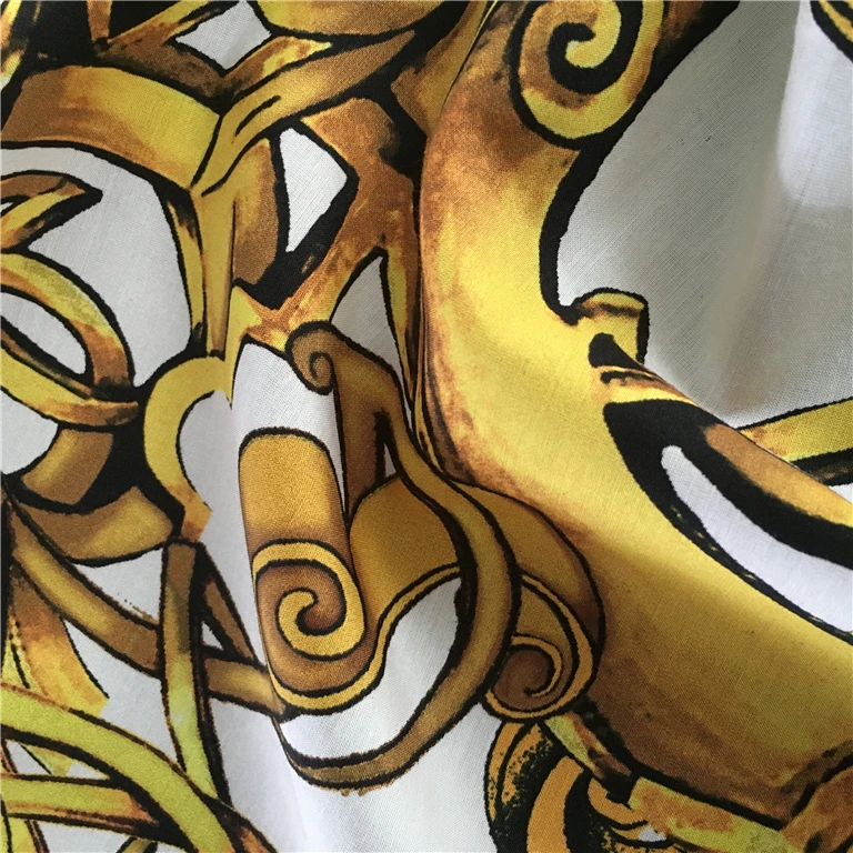 
High Quality Custom Digital Printing Cotton Lycra Fabric 
